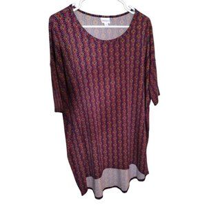 LulaRoe Medium Irma Multi-colored with Geometric‎ and Floral Accents